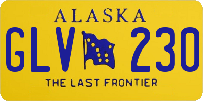 AK license plate GLV230