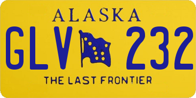 AK license plate GLV232