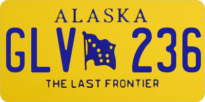 AK license plate GLV236