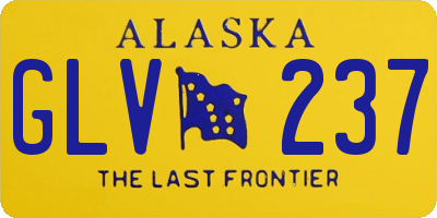 AK license plate GLV237