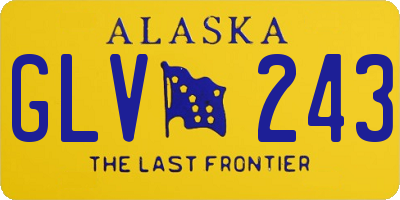 AK license plate GLV243