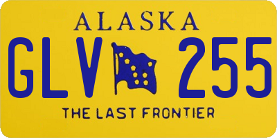 AK license plate GLV255