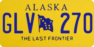 AK license plate GLV270