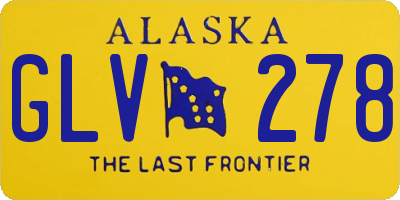 AK license plate GLV278