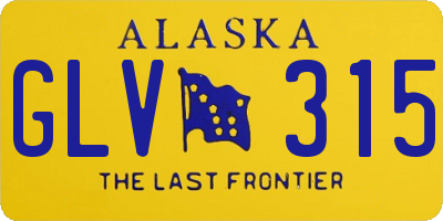 AK license plate GLV315