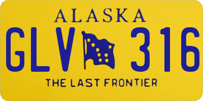 AK license plate GLV316