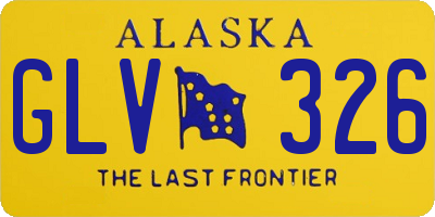 AK license plate GLV326