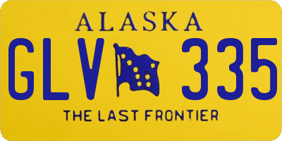 AK license plate GLV335