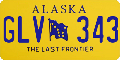 AK license plate GLV343