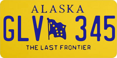 AK license plate GLV345