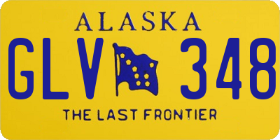 AK license plate GLV348