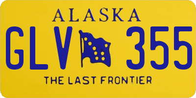 AK license plate GLV355