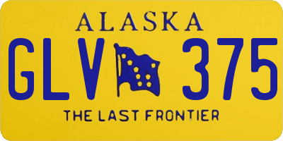 AK license plate GLV375