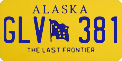 AK license plate GLV381