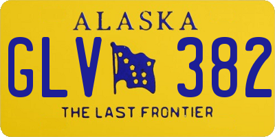 AK license plate GLV382