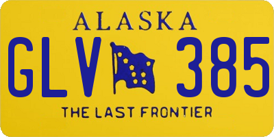 AK license plate GLV385