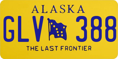 AK license plate GLV388