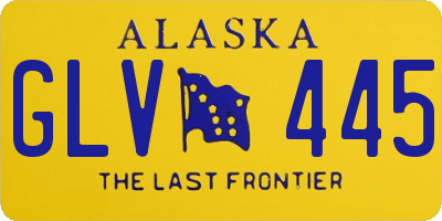 AK license plate GLV445