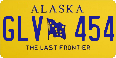 AK license plate GLV454