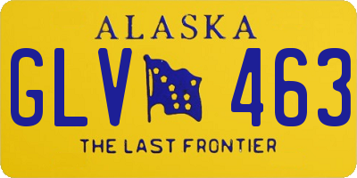 AK license plate GLV463