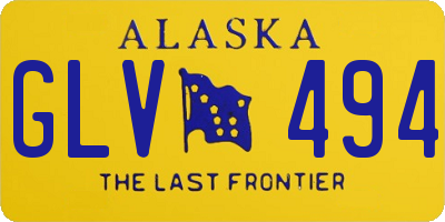 AK license plate GLV494
