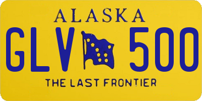 AK license plate GLV500