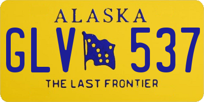 AK license plate GLV537