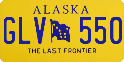 AK license plate GLV550
