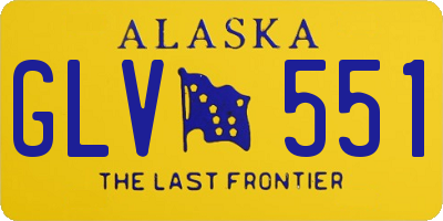 AK license plate GLV551