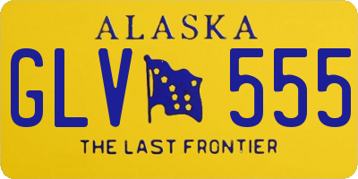 AK license plate GLV555