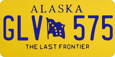 AK license plate GLV575