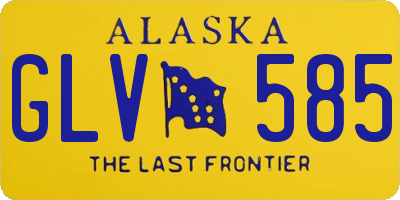 AK license plate GLV585