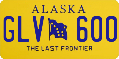 AK license plate GLV600