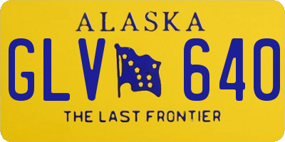 AK license plate GLV640