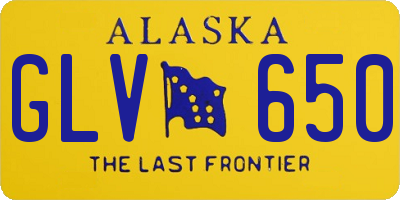 AK license plate GLV650