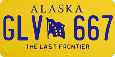 AK license plate GLV667
