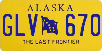 AK license plate GLV670