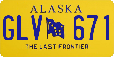 AK license plate GLV671