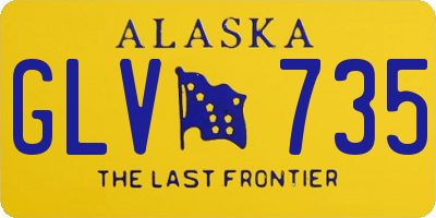 AK license plate GLV735