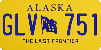 AK license plate GLV751