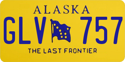 AK license plate GLV757