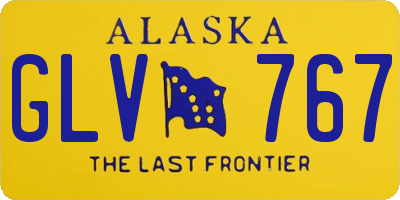AK license plate GLV767