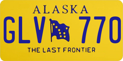 AK license plate GLV770