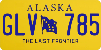 AK license plate GLV785