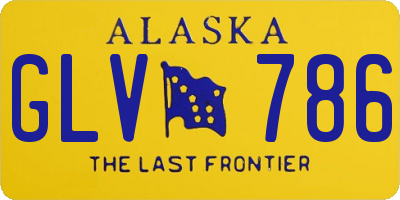 AK license plate GLV786