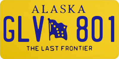 AK license plate GLV801