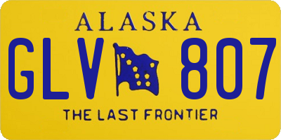 AK license plate GLV807