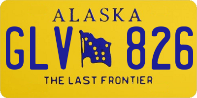 AK license plate GLV826