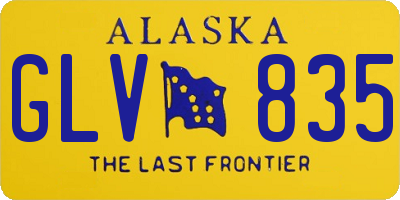 AK license plate GLV835