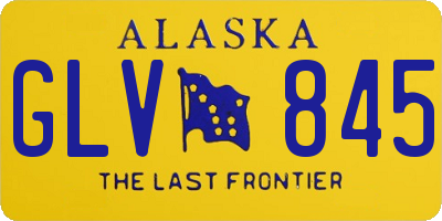 AK license plate GLV845